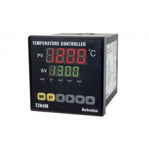 TZN4M-A4C, Температурный контроллер с ПИД-регулятором, 4 разряда, 1 вых. 4..20 mA + 2 аварийных + выход температуры (4-20мА), 100-240VAC