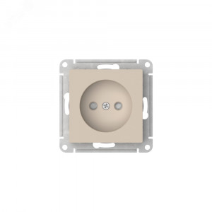 ATLASDESIGN РОЗЕТКА без заземления со шторками, 16А, быстрозажимные клеммы, ПЕСОЧНЫЙ ATN001249S
