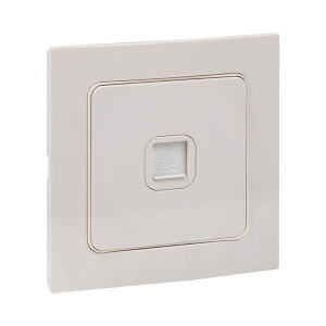 Розетка компьютерная 1-м Стокгольм RJ45 механизм бел. PROxima EYK01-035-10