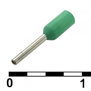 DN00206 GREEN (0.75X6MM), Наконечник на кабель DN00206, зеленый, 0.75x6 мм