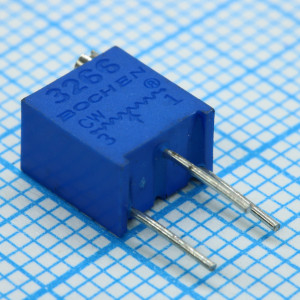 3266W-1-103, Потенциометр многооборотный 10кОм 0.25Вт PC PIN