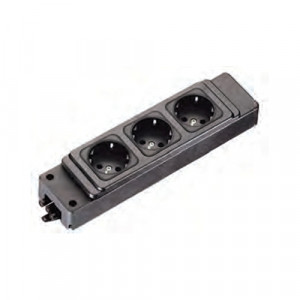 Розеточный блок GST18i3 99.601.0028.0, Распределительное устройство, 1 вход / 1 выход - gesis GST, 3 розетки Schuko®, 3 полюса, номинальное напряжение: 250V, номинальный ток: 16А, цвет разъема: черный