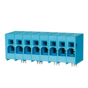 TBL008-1000-08BE, Фиксированные клеммные колодки Terminal block, screwless, 10.0, Horizontal, 8, Blue