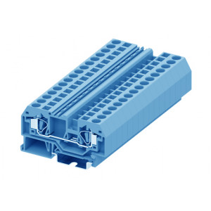 Проходная клемма 206924, Проходная клемма, тип фиксации провода: пружинный, номинальное сечение: 6 мм кв., 41A, 800V, ширина: 8 мм, цвет: синий, тип монтажа: DIN35