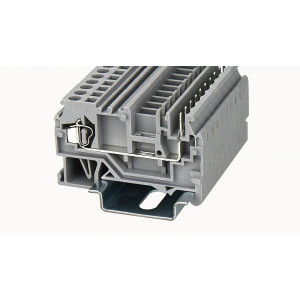 WS2.5P-01P-11-00Z(H), Клемма для подключения внешнего разъема, тип фиксации провода: пружинный, номинальное сечение: 2,5 мм кв., 22А, 500V, ширина: 5 мм, цвет: серый, тип монтажа: DIN35