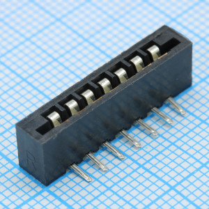 DS1020-07RT1D, FPC разъем для шлейфа на плату угловой 7pin, шаг 2.54мм