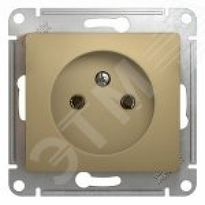 Розетка 1-м СП Glossa 16А IP20 без заземл. механизм титан SE GSL000441