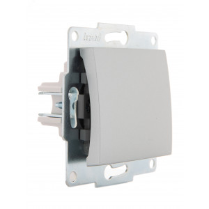 Выключатель 1-кл. 1п СП Karina 10А IP20 механизм матов. серебр. 707-4388-100