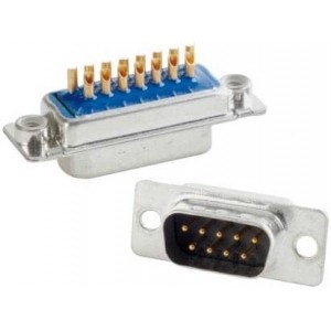 241A27130X, Стандартные соединители D-Sub  15 POS SOLDER CUP AWG 20 MALE THREADED