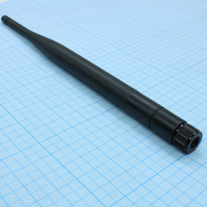 ANT 2.4 DAT5-G01R RPSMA, Антенна четвертьволновая штыревая 2.4 ГГц разъём RPSMA 124.0x10.0мм коэффициент усиления 5 дБи