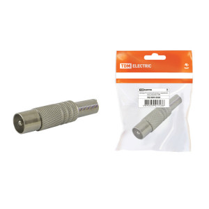 Штекер TV антенный металл с пружиной, инд. упаковка SQ1809-0028