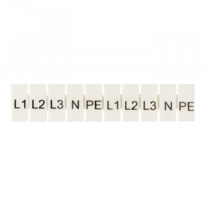 Маркеры для UT/ST/Push-in 6 с символами "L1, L2, L3, N, PE" (100 шт.) EKF zb-st-6-L-1-3