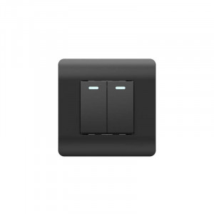 Выключатель 2-кл. NEW3-E 10А с подсветкой черн. 431474