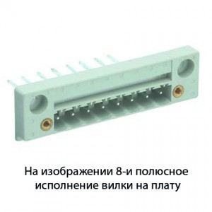 Вилка Wiecon 8213 S / 5 DFWW M, Вилочный разъем, горизонтальный, в панель, шаг: 5.08 мм, 5 полюсов, фиксация на плате пайкой, исполнение: с маркировкой, с монтажными фланцами 400V, 6,5А, цвет: серый
