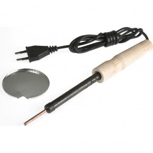 ЭПЦН (220В,30Вт),  4 мм, Паяльник нихромовый нагреватель, деревянная ручка
