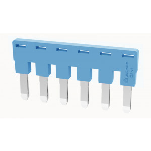Соединительная перемычка DFA6-06P-12-00Z(H), Соединительная перемычка, 6 полюсов, изолированная, вилочная, для клемм: DC6, цвет: синий