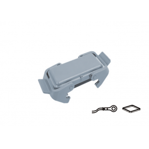 Защитная крышка H10B-PC-2LP-CT, Защитная крышка, типоразмер 10B, с уплотнителем, с двумя пластиковыми защелками, с удерживающей стропой от утери с кольцевым наконечником, материал корпуса: пластик