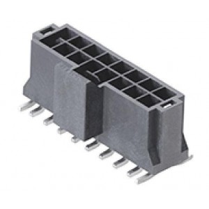 105429-1106, Проводные клеммы и зажимы NANO-FIT HDR SMT VT DLR 6CKT TIN BLK