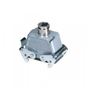 Крышка разъема 72.372.2435.0, Крышка разъема на кабель, типоразмер 10B, с уплотнителем, 1 кабельный ввод M25x1,5, IP54, с верхним расположением, с двумя защелками, материал корпуса: алюминиевый сплав