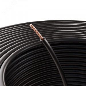 Провод ПГВА 1х0,75мм2, черный, бухта 100м