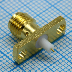 142-1701-201, Соединитель SMA коаксиальный 50Ом монтаж на панель пакет