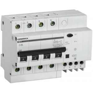 Выключатель автоматический дифференциального тока 4п 25А 30мА АД14 MAD15-4-025-C-030