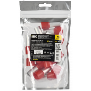 Наконечник НШВИ 95-25 темно-красный (15шт/упак) IEK UGN11-095-025-015