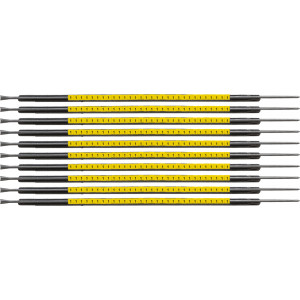 brd333051, SCNG-05-1 клипсы жёлтые, 300шт/упак, для провода 1,4-1,8мм диаметра, легенда 1