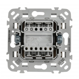 FLITE Выключатель 2-клавишный 10А ВС12-1-0-ФлЛ льняной IEK FI-V20-0-10-1-K88