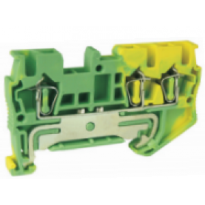 Заземляющая клемма UJ5-2.5/1X2JDE, Заземляющая клемма, 3 точки подключения, тип фиксации провода: пружинный, номинальное сечение: 2,5 мм кв., ширина: мм, цвет: желто-зеленый, тип монтажа: DIN35, стандарт GB/T14048.1,