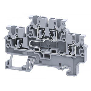Этажная клемма CXDL2.5(I.S), Этажная клемма, 2 этажа, межэтажное соединение, тип фиксации провода: винтовой, номинальное сечение: 2,5 мм кв., 24A, 1000V, ширина: 5 мм, цвет: серый, тип монтажа: DIN35