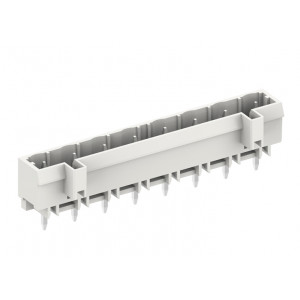 Вилочный разъем на плату 475724, Вилочный разъем, вертикальный, на плату, шаг: 7.5 мм, 24 полюса, фиксация на плате пайкой, исполнение: стандартное, 500V, 12A, цвет: серый