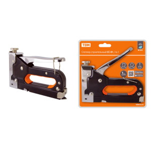 Степлер строительный СС-01, 3 в 1, Скобы тип 140:4-14мм, тип 28:10-12мм, тип 300:12-14мм,"Алмаз" SQ1038-0101