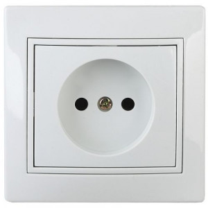 Розетка 1-м СП Plano 1-201-01 16А IP20 250В 2P бел. Б0053859