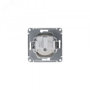 Розетка 1-м СП Glossa 16А IP20 250В с заземл. механизм платина SE GSL001243