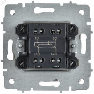 BRITE Выключатель 1-клавишный перекрестный 10А ВС10-1-3-БрАБ арктический белый IEK BR-V13-0-10-K91