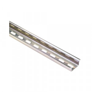 DIN рейка 98.370.1000.0, Монтажная рейка, DIN35, 35 x 27 мм, перфорированная, длина: 2 метра, материал: сталь