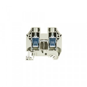 Проходная клемма WT 16, Проходная клемма, тип фиксации провода: винтовой, номинальное сечение: 16 мм кв., 76A, 1000V, ширина: 12 мм, цвет: серый, тип монтажа: DIN35