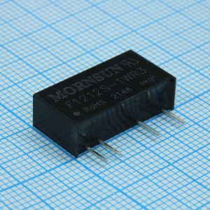 F1212S-1WR3, Преобразователь DC/DC мощность, Вт: 1 вход 12В выход 12В изоляция: 3000В