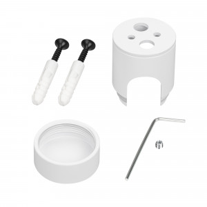 Крепление MOONLIGHT-CYL-D18-WHITE 047388, Крепление герметичной ленты MOONLIGHT D18. Материал сталь, цвет белый.  Габариты держателя в сборке 34x34x46 мм.