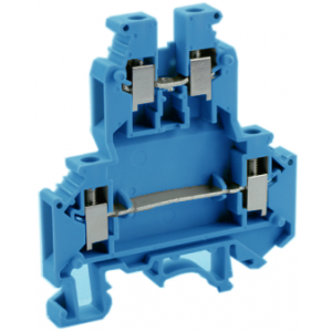 Этажная клемма UKJ-4/2-2(BU), Этажная клемма, 2 этажа, тип фиксации провода: винтовой, номинальное сечение: 4 мм кв., 32A, 500V, ширина: 6,2 мм, цвет: синий, тип монтажа: DIN35