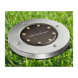 Светильник светодиодный SLR-S12 8SMD грунтовый IP44 корпус нерж. сталь солнечная батарея (уп.2шт) 5040984