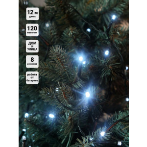 Гирлянда "Нить" LD120-GW-BO 120 бел. светодиодов 12м с контроллером уличная 4690601045430