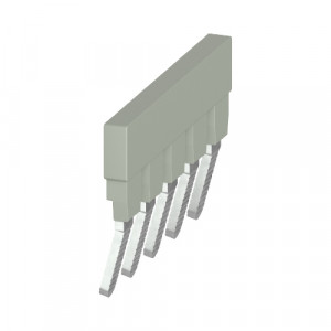 Соединительная перемычка IVB WTN 6-5 IN, Соединительная перемычка, 5 полюсов, изолированная, втычная, для клемм: WTN 6, монтаж в зажимную клетку, цвет: серый