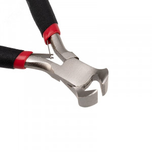 Кусачки торцевые мини 100мм никелирован., авторазжим, обливные рукоятки