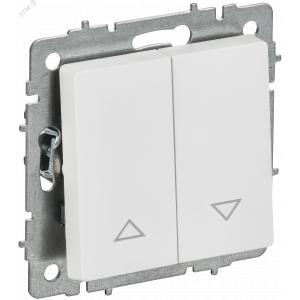 BRITE Выключатель жалюзи 10А ВС10-1-5-БрАБ арктический белый IEK BR-V15-0-10-K91