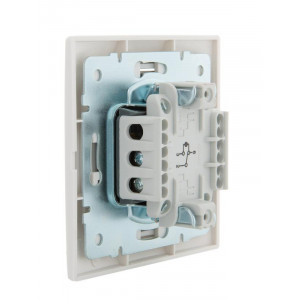 Переключатель проходной 1-кл. СП Mira 10А с подсветкой с бел. вставкой бел. 701-0202-114