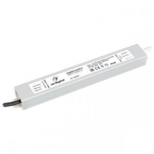 Блок питания ARPV-24045-D (24V, 1.9A, 45W) 022696, Источник напряжения с гальванической развязкой для светодиодных изделий. Входное напряжение 170-265 VAC. Выходные параметры: 24 В, 1,88 А, 45 Вт. Встроенный PFC >0,5. Герметичный алюминиевый корпус IP 67. Рабочая температура -30…+50C?. Габаритные размеры