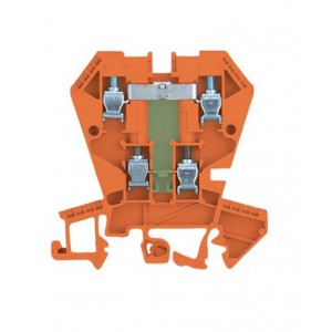 Этажная клемма WK 4 E/ULED+PO 24LD, Этажная функциональная клемма, 2 этажа, тип фиксации провода: винтовой, номинальное сечение: 4 мм кв., 1A, 1000V, ширина: 6 мм, цвет: оранжевый, тип монтажа: DIN35