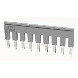 Соединительная перемычка DFB6-09P-11-00Z(H), Соединительная перемычка, 9 полюсов, изолированная, вилочная, для клемм: DS6, цвет: серый